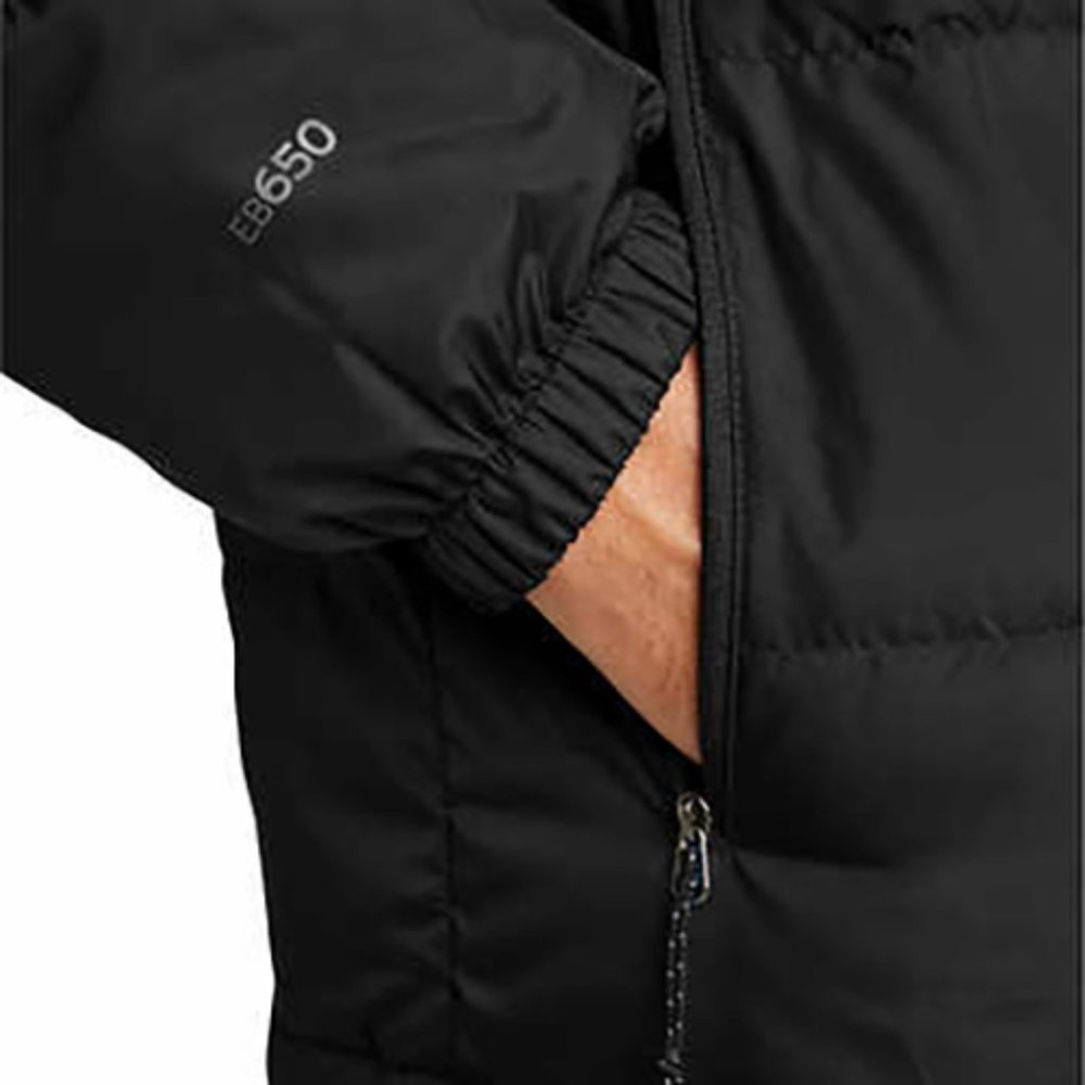 BLACK NWT Eddie Bauer Men’s Hooded Down Jacket - Picture 7 of 8